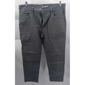 Carhartt Jeans Men's 38 X 32 Green Denim Relaxed Fit 5 Pocket